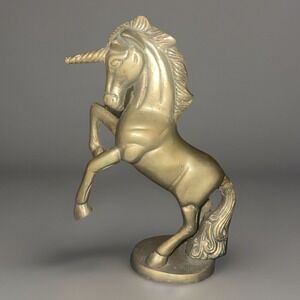 Vintage✨SOLID Brass Horse Statue 7 x 5 " (1-46) Made in Taiwan